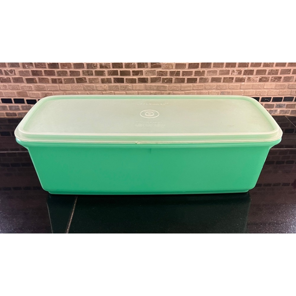 Vintage Tupperware‎ Celery Vegetable Keeper 'Easy Crisp' Jadeite Green 782 w Lid